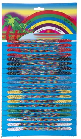 BIVYAX Braccialetti Brasiliani Amicizia Fortuna Portafortuna, regalini fine festa compleanno, gadget compleanno bambini, 100 Pezzi Set Intrecciati Fatti a Mano per Festa Estiva Mare Unisex