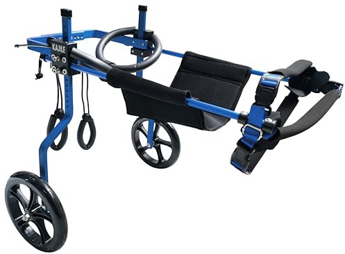 KAJILE Fauteuil Roulant réglable à 2 Roues pour Chien,Taille XXL-3 pour la rééducation des Pattes arrière des Chiens handicapés,Hauteur 60-75cm,Largeur 24-32cm,Longueur 35-45cm