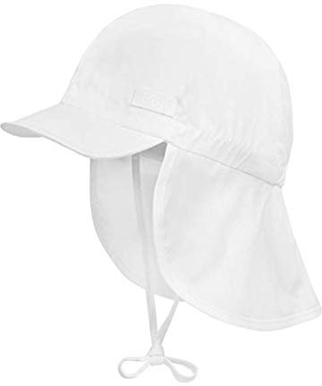 Döll Jungen Schirmmütze mit Nackenschutz UV 1665335 (53, Weiß)
