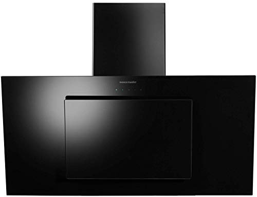 Rangemaster 103250 Opal 90cm Wide Angled Chimney Cooker Hood Black