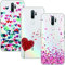 Funda para OPPO A5 2020/OPPO A9 2020, (3 Pack) Transparente TPU Silicona Carcasa Delgado Antigolpes Resistente, Amor