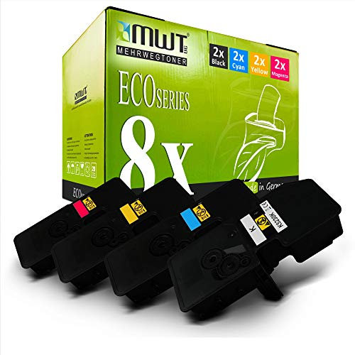 Mehrwegtoner 8X Toner im Set für Utax P-C2566W P-C2650DW P-C2655WMFP ersetzt PK5015 CKMY