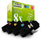 Mehrwegtoner 8X Toner im Set für Utax P-C2566W P-C2650DW P-C2655WMFP ersetzt PK5015 CKMY