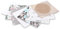 Baumwollstoff meterware 14 St. 20x40cm + 5 m Gummi + 14 St. Vlieseline - Stoffe zum Nähen Patchwork Stoff Paket Stoffreste nähstoffe Baumwolle Mehrfarbig B