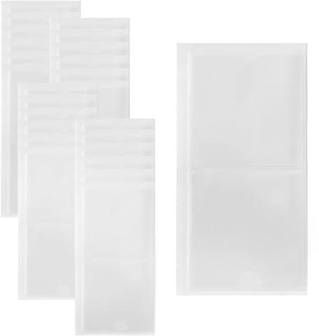 CZAKOMIX Selbstklebend Visitenkarten Taschen-30 Stück Etikettenhalter Selbstklebend,Transparent Scheckkartenhülle,zum Schutz Ihrer Karten oder Fotos(Innenmaße:9.5 * 9.5cm)