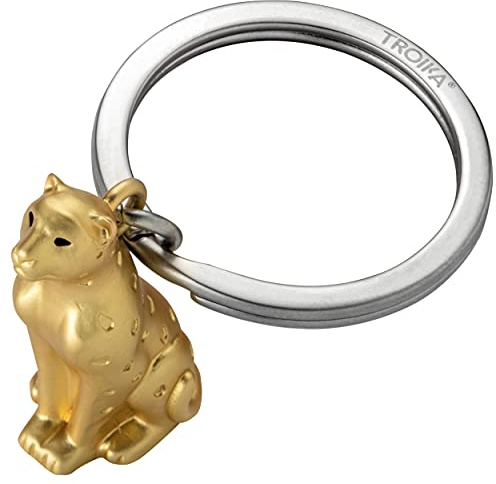Troika Schlüsselanhänger Leopold mit Leoparden-Anhänger aus Metall in der Farbe Gold, KR21-03/GO