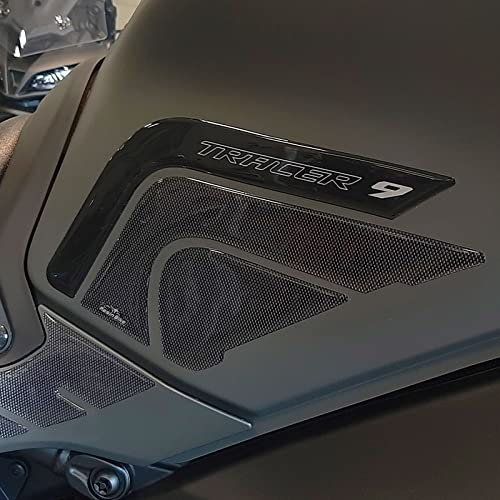 Resin Bike Aufkleber für Motorrad Kompatibel mit Yamaha Tracer 9 2021. Knie-Protektoren vor Stößen und Kratzern. Paar 3D-Harzklebstoff – Stickers - Made in Italy