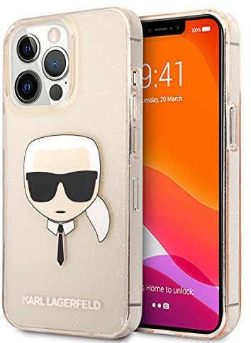 KARL LAGERFELD KLHCP13XKHTUGLGO Hülle für iPhone 13 Pro Max 6,7 Gold Glitter Ka