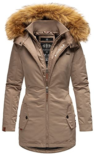 MARIKOO Damen Winter Jacke Stepp Parka Mantel Winterjacke warm gefüttert Kunstpelz SANAKOO S-XXL