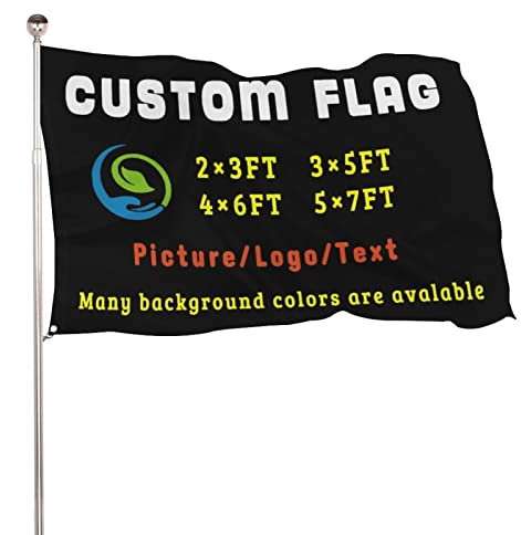 LZXSXZ Bandera Personalizada, Bandera Personalizada con tu Foto y Texto Preferido, Bandera de Jardín Personalizada a Una Cara, para la DecoracióN Jardín Hogar Aire Libre(Asta de Bandera no incluida)
