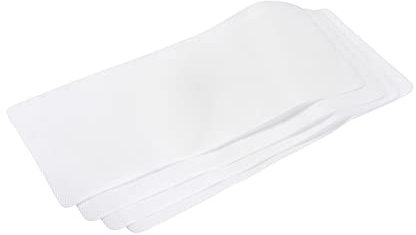 sourcing map 4Pcs Iron on Patches for Clothing Repair Fabric Repair Patches Iron-On Mending Fabric White 11x5 for Clothes, Pants, Bags Hole Repairing and Decoration