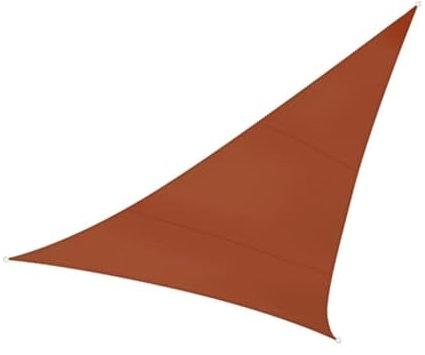 Perel Sonnensegel, Segel Sonnenschutz für Terrasse und Pool, wasserabweisend, UV-Schutz, 3 Edelstahl-O-Ringe, 5 x 5 x 5 m, 160 g/m², Polyester, Dreieck, Terracotta