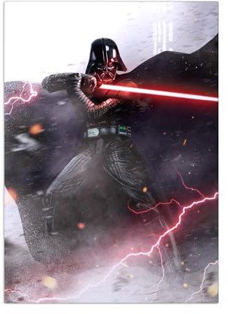 Displate Offiziell Star Wars MetallPoster Magnetische Befestigung Inklusive Lizenziert Bilder Hochwertiges PosterAction Poses - Darth Vader Poster Gr��e - 67.5 cm x 48 cm