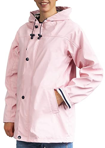 Breizh Ocean - Ciré, Veste Imperméable Femme, du XS au 4XL, Création Française ARMOR - Veste Femme avec Intérieur Rayé de Style Marinière - Manteau Femme