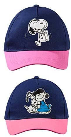 Peanuts Snoopy + Lucy Van Pelt Kinder Kappen Set Baseball-Cap Mütze Sommer-Hut 2 Motive