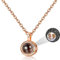 Auinniuz Collana Con Proiezione In Argento Sterling – Collana Personalizzata Con Foto All'interno – Regalo Esclusivo Per Lei Oro Rosa