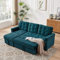 AZRBOPO Corner Sofa Bed, L-Shaped Corner Sofa Bed with Storage, Padded Sectional Transformable Sofa, Stylish and Functional Couch Sectional Settee Sleep Reversible Storage Chaise - Velvet Green