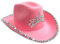 ZOOMPIL Rosa Cowgirl-Hut, Cowboyhut mit rosa Krone, Rosa Westlicher Cowgirl-Hut, Damen Cowboyhut, für Party Halloween Karneval Kostüm Kostümzubehör
