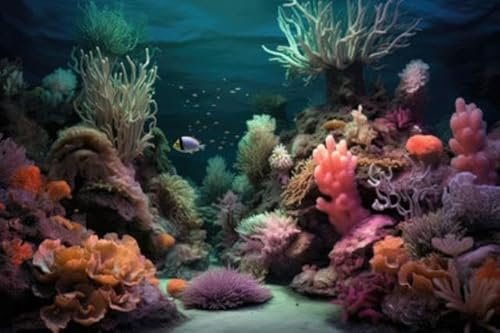 adrium Acryl-Bild 60 x 40 cm: Unterwasser-Meereslandschaft mit verschiedenen Anemonen, erstellt mit generativer KI (207577918)
