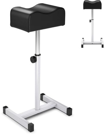 Multigot Pedicure Footrest, 45-65cm Adjustable Manicure Foot Rest with Non-Slip Foot Cover, Professional Pedicure Support for Beauty Salon Spa (Black)
