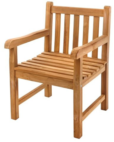 riess-ambiente.de Massiver Gartenstuhl Empire Teak Natur Teakholz Outdoor