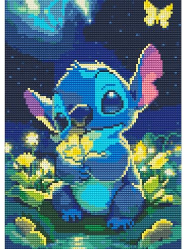 NAIMOER Cartoon Diamond Painting Stitch Diamant Painting Bilder, Diamond Painting Erwachsene Diamond Painting Bilder Cross Stickerei Set 5D Diamant Malerei für Home Décor 30x40cm