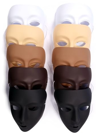 Major Brushes Multicultural Face Masks - Set of 10