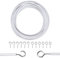 Zuvo Curtain Wire with Hooks and Eyes - Extra Strong 4 m Net Curtain Wire with 6 Hooks and Eyes - Perfect Curtain Wire Kit, White