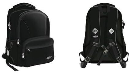 ST.RIGHT Unisex Kids ST.Black Vintage Schulrucksack, Black