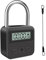 Digitale Zeitschloss, TGKYK Time Lock mit Seil und LCD-Display, USB Wiederaufladbar Intelligentes Zeitschloss, Zeitschloss Vorhängeschloss für Kontrolle Schlechter Gewohnheiten (Schwarz)