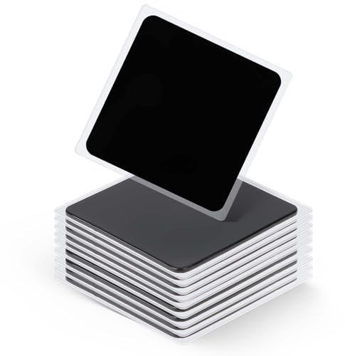 Lot de 10 Patins Anti Dérapants, Tapis Anti Dérapant Multifonction en Gel Antidérapant pour Voiture - 8 x 8 cm - Réutilisables - En Silicone Lavable - Pour Tableau de Bord, Téléphone Portable