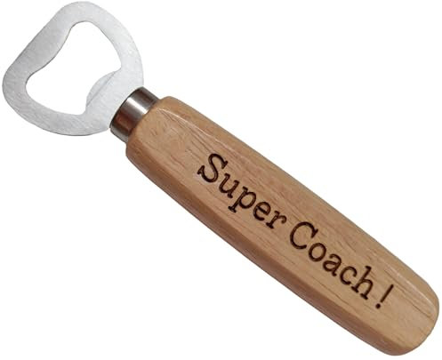 Décapsuleur en Bois pour un Coach Sportif Original pour Lui Dire Merci Coach Cadeau Entraineur de Foot Gadget de Cuisine Utile Cadeau Entraineur Foot Rugby Tennis Basket