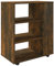 QJBSAVVA Kleiner Schrank Balkonschrank Outdoor Schrank Putzschrank - Rollschrank Räuchereiche 60x35x75 cm Holzwerkstoff für Wohnzimmer Abstellraum Schlafzimmer Büro