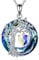 POPLYKE Lebensbaum Geburtstein kette für Damen 925 Sterling Silber Baum des Lebens Schmuck Aurora Borealis Anhänger April Geburtstein Edelstein mit Kristall Weihnachten Geschenke für Mutter Ehefrau