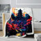 KGUHVFTK Sherpa-Wolldecke, Bunte traditionelle Pagoden-Digitaldruckdecke, weiche Decke, geeignet für Schlafsofa/draußen, Deckengeschenk. Größe: 80x120cm