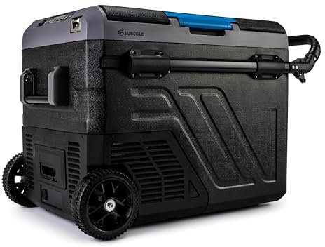Subcold Trek50 Dual Zone Portable Car Fridge Freezer 50L | 12V/24V/240V Compressor Cool Box with Bluetooth & Smart Control for Camping, Trucks, Boats & Travel |Rugged Outdoor Fridge Freezer