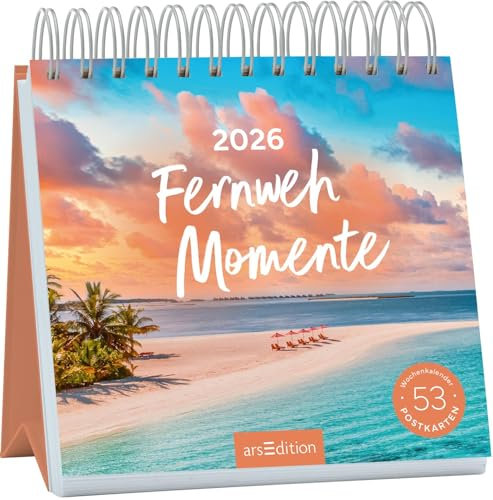 Postkartenkalender Fernwehmomente 2026: Wochenkalender 2026, 53 Postkarten für mehr Inspiration