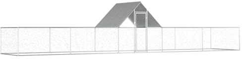 ShGaxin Hühnerstall, Kaninchenstall, Legenester Für Hühner, Hühnerhaus, 10x2x2 m Verzinkter Stahl