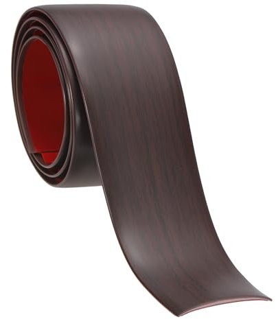 PATIKIL Tira de Transición de Suelo, 1m x 4cm Tira de Umbral Autoadhesivo PVC Perfil Plano de Vinilo Adhesivo para Borde Unir Huecos Puertas Alfombras Baldosas, Roble Rojo
