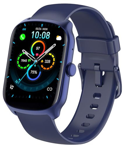 STECEi Smart Watch for Men Women Bluetooth Calls, 1.95 HD Curved Screen Smart Watches with Heart Rate/Sleep Monitor, 110+ Sport Modes Fitness Watch IP68 Waterproof, Smartwatch for Android iOS, Blue