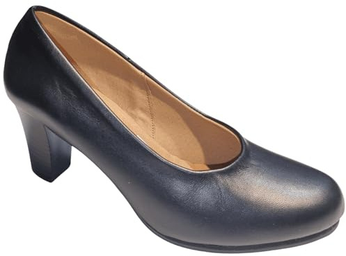 ARIADNA SÁNCHEZ Zapatos de Salón Mujer Cómodos 24 Horas Gaia, para Azafatas y Trabajo. Calzado de Piel Fabricados en España, Tacón Alto