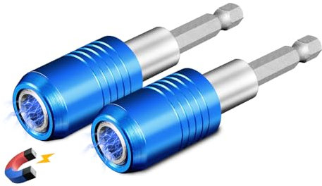 2 Stücke Magnetischer Schnellwechsel-Impact-Bithalter, 2,5-Zoll bit halter für 1/4-Zoll-Sechskantschaft, Ideal für Schraubendreherbits, Muttern, Bohrer und Steckschlüsseladapter