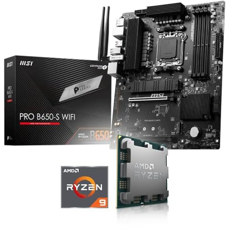 Memory PC Kit di evoluzione PC Ryzen 9 9950X3D 16 x 4.3 GHz, MSI Pro B650-S WiFi, be Quiet! Dark Rock 5, Completamente assemblato e testato.