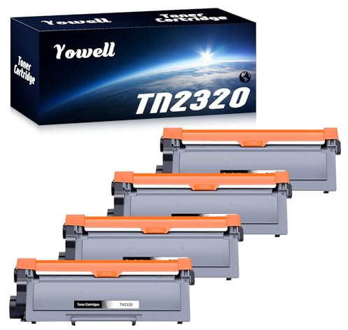 Yowell 4X TN2320 Toner Kompatible für Brother TN2320 TN-2310 Schwarz für MFC-L2700DW MFC-L2700DN MFC-L2720DW HL-L2340DW HL-L2300D DCP-L2520DW DCP-L2540DN