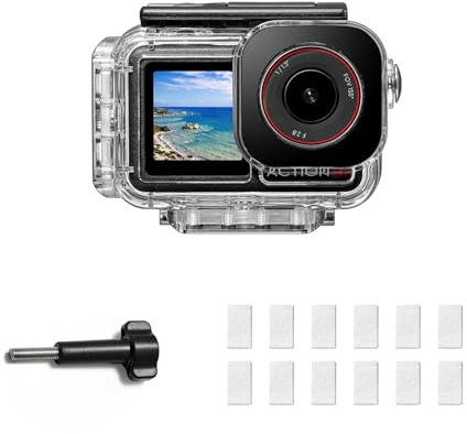 FloraVigo Magnetisches wasserdichtes Gehäuse für DJI Osmo Action 5 Pro Action 4/3 Kamera Unterwassergehäuse Schutzhülle, unterstützt 60 m tiefes Tauchen und Schnorcheln