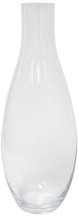 Jarron de Suelo con Forma de Botella de Cristal Transparente 23x23x56 cm
