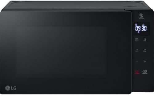 LG MS2032GAS Micro-ondes Solo (20 L, 700 W) avec Easy Clean, façade en verre, plateau tournant en verre solide, écran numérique et sécurité enfant, noir