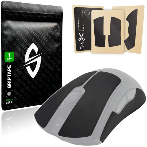 SensoryBoost Mouse Grip Tape - Compatible with Razer Deathadder V4 Pro | Strong hold, sweat-absorbent, textureless, soft touch, 0.5 mm thin (cutting pad included)