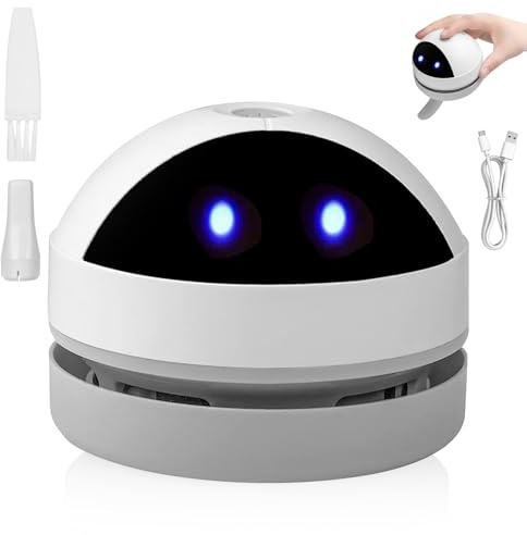 Hillylolly Tischstaubsauger, Mini Staubsauger, Tischsauger Mini, Büro Gadgets, Schreibtisch Gadgets, Inklusive USB Ladekabel (A)