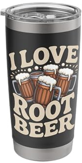 I Love Root Beer Mug Design Fun Stainless Steel Insulated Tumbler